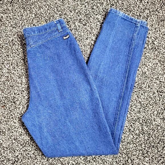 Vintage 80s Wrangler High Rise Bareback Jeans, size 15/16 - Picture 3 of 8